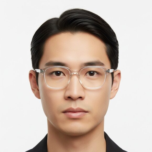 Dior Mens Square/Rectangle Crystal Havana Transparent Fashion Designer Eyewear